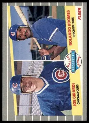 1989 Fleer Joe Girardi / Rolando Roomes RC 644 Chicago Cubs NM - Baseball Card Single
