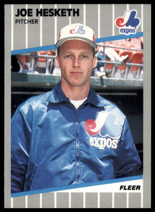 1989 Fleer Joe Hesketh 378 Montreal Expos NM - Baseball Card Single
