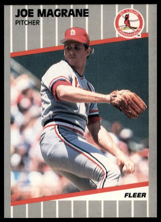 1989 Fleer Joe Magrane 455 St. Louis Cardinals NM - Baseball Card Single