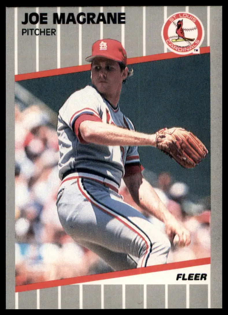 1989 Fleer Joe Magrane 455 St. Louis Cardinals NM - Baseball Card Single