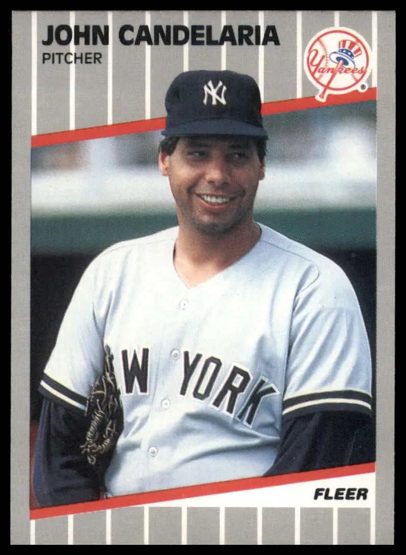 1989 Fleer John Candelaria 251 New York Yankees NM - Baseball Card Single