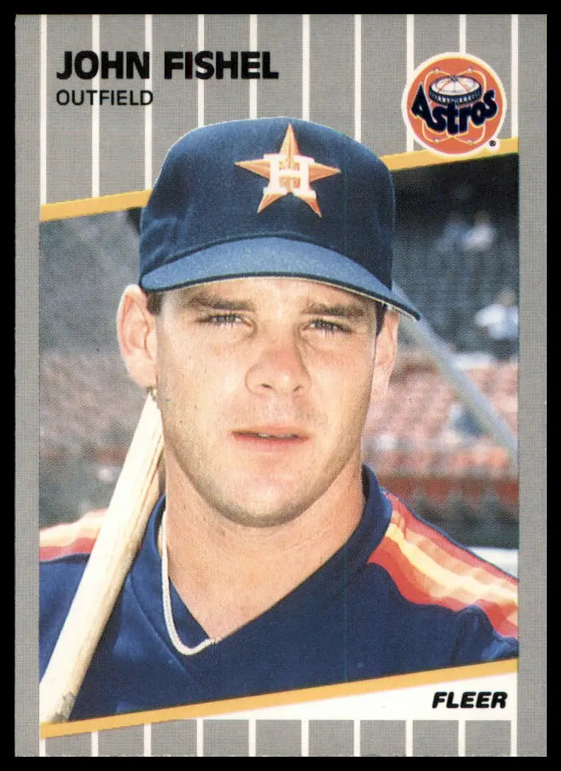 1989 Fleer John Fishel RC 358 Houston Astros NM - Baseball Card Single