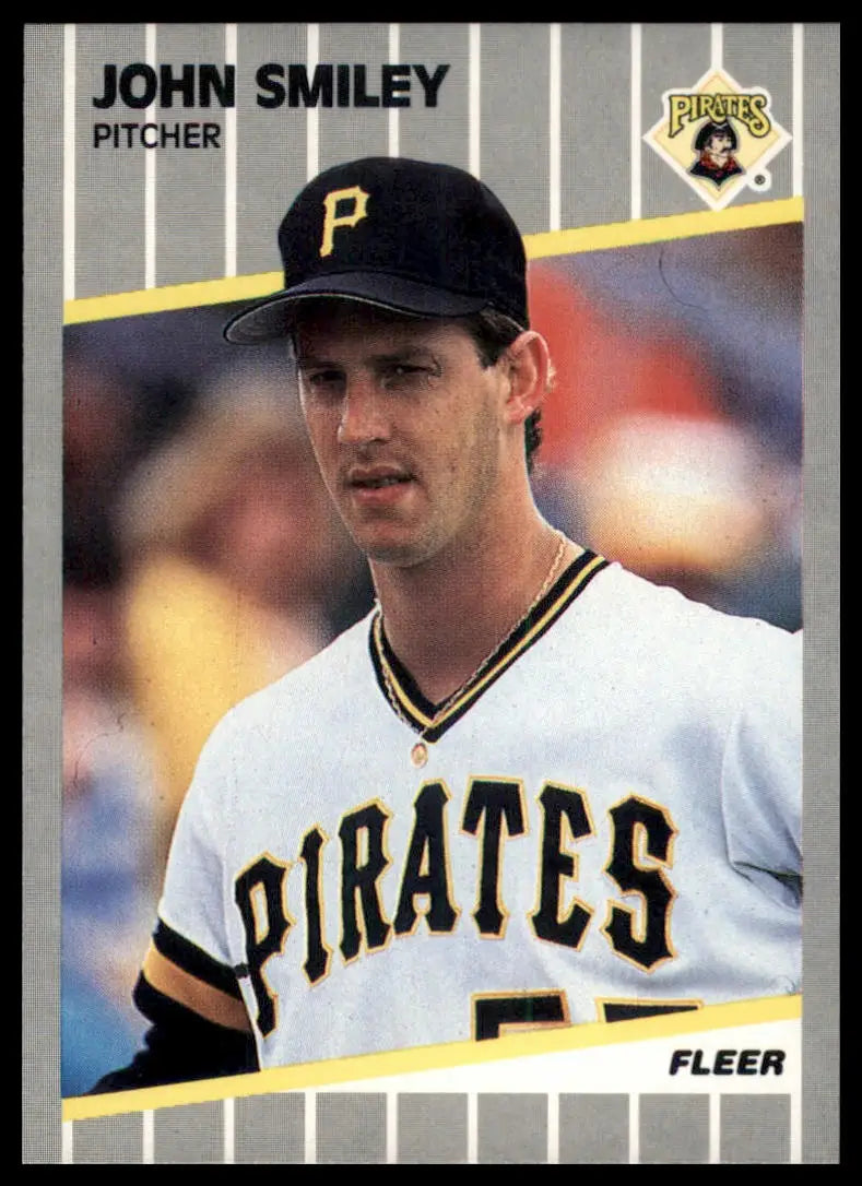 1989 Fleer John Smiley 221 Pittsburgh Pirates NM - Baseball Card Single