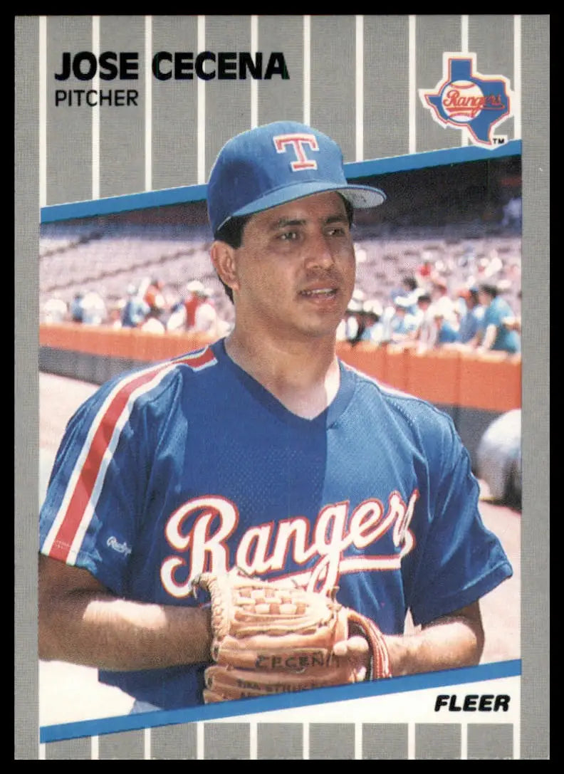 1989 Fleer Jose Cecena 516 Texas Rangers NM - Baseball Card Single