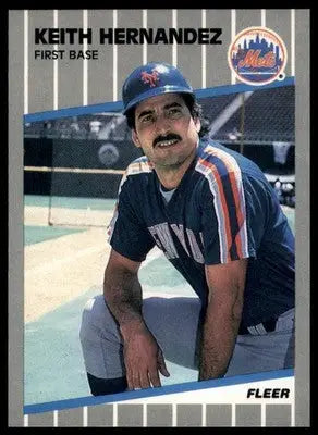 1989 Fleer Keith Hernandez 37 New York Mets NM - Baseball Card Single