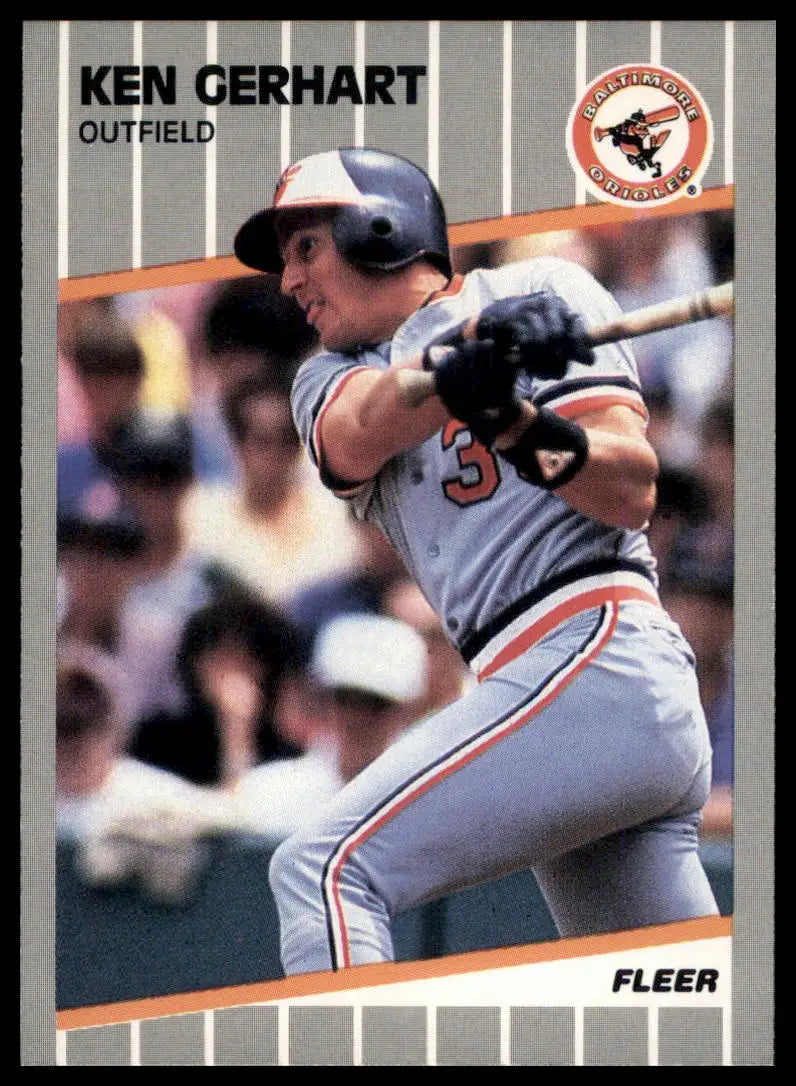 1989 Fleer Ken Gerhart 609 Baltimore Orioles NM - Baseball Card Single