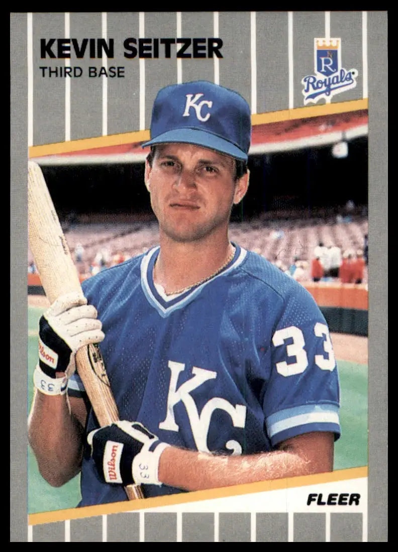 1989 Fleer Kevin Seitzer 292 Kansas City Royals NM - Baseball Card Single