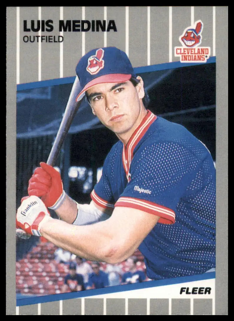 1989 Fleer Luis Medina RC 411 Cleveland Indians NM - Baseball Card Single