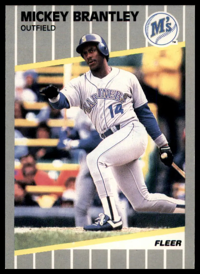 1989 Fleer Mickey Brantley 541 Seattle Mariners LP - Baseball Card Single