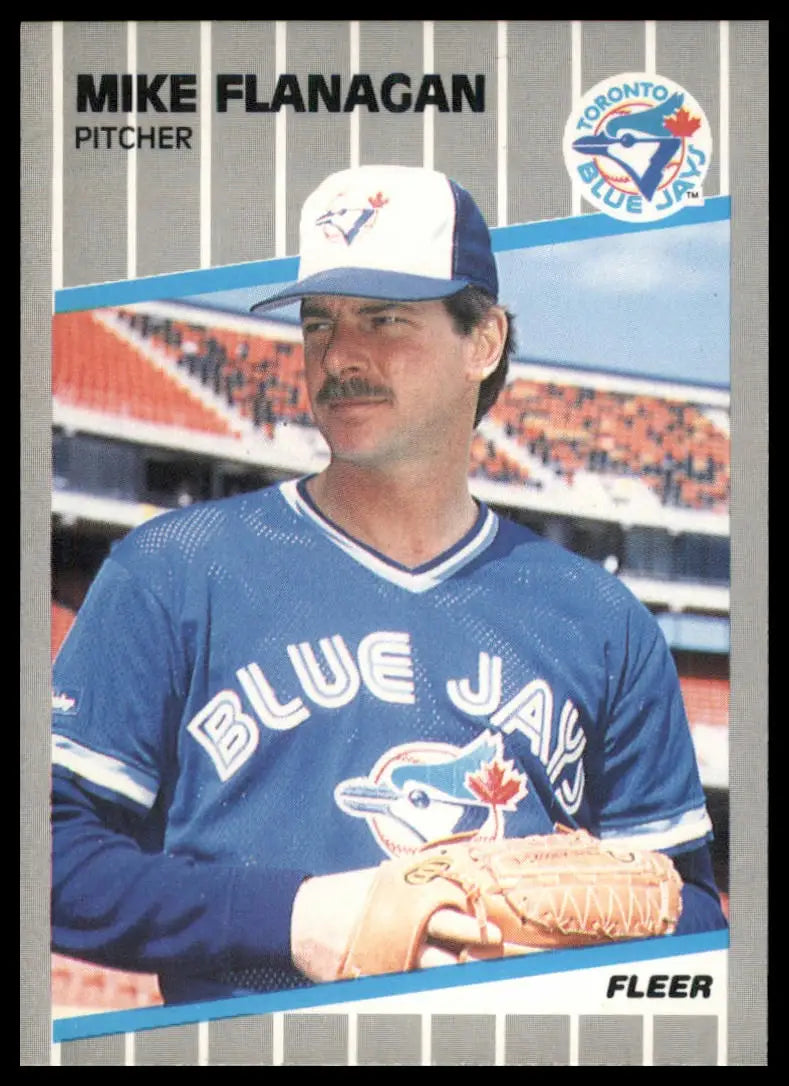1989 Fleer Mike Flanagan 233 Toronto Blue Jays NM - Baseball Card Single