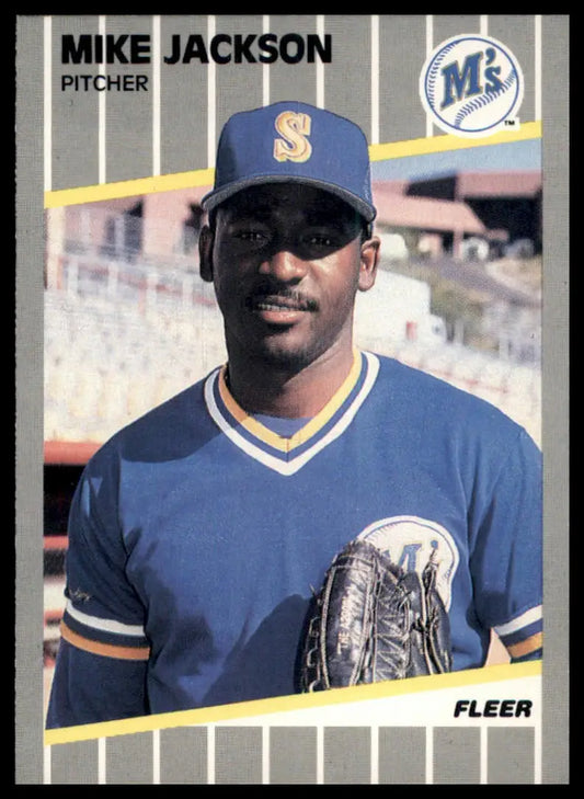 1989 Fleer Mike Jackson 550 Seattle Mariners NM - Baseball Card Single
