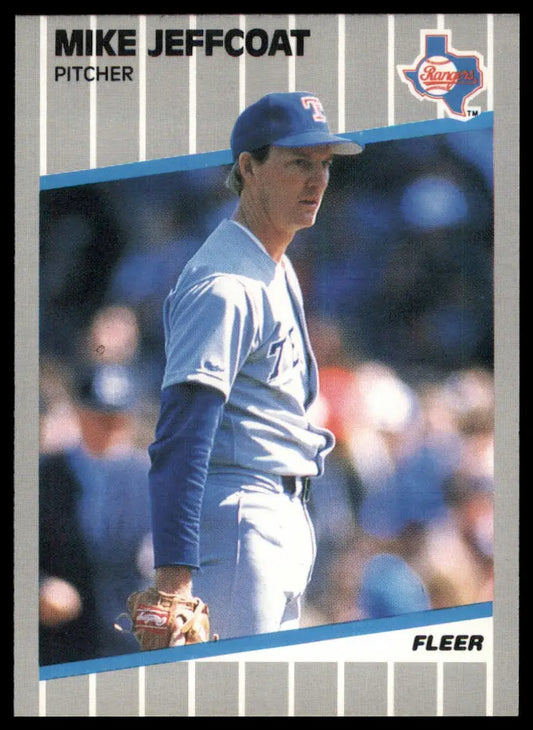 1989 Fleer Mike Jeffcoat 524 Texas Rangers NM - Baseball Card Single