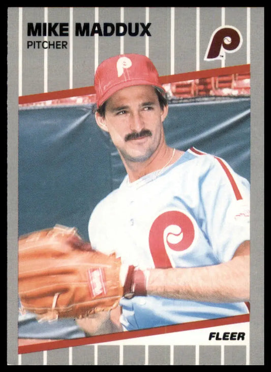 1989 Fleer Mike Maddux 576 Philadelphia Phillies NM - Baseball Card Single