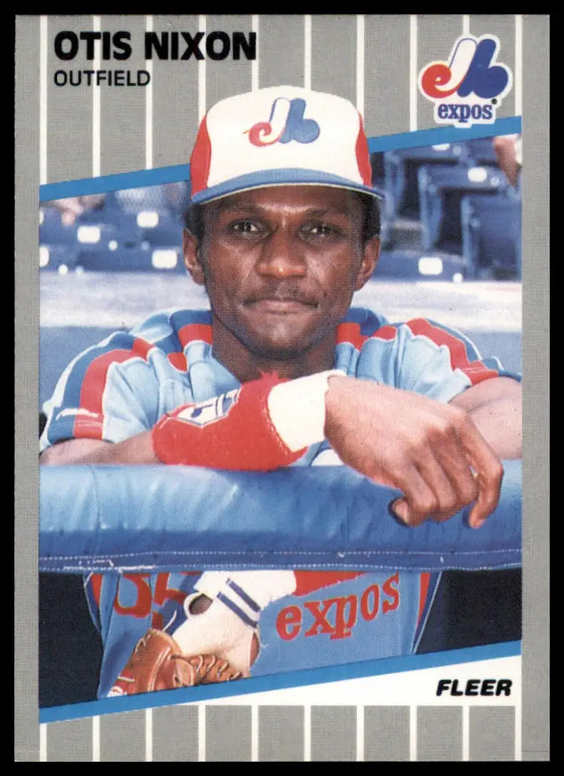 1989 Fleer Otis Nixon 387 Montreal Expos NM - Baseball Card Single