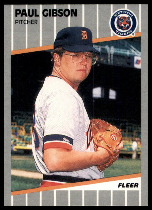 1989 Fleer Paul Gibson RC 131 Detroit Tigers NM - Baseball Card Single