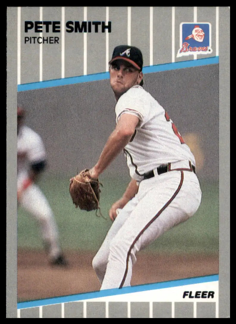 1989 Fleer Pete Smith 600 Atlanta Braves NM - Baseball Card Single