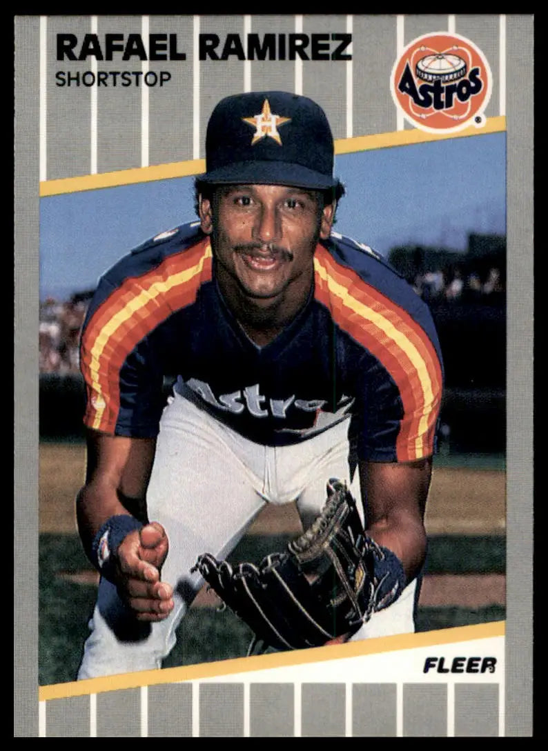 1989 Fleer Rafael Ramirez 365 Houston Astros NM - Baseball Card Single