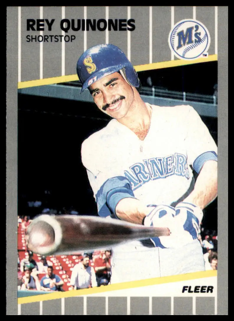 1989 Fleer Rey Quinones 556 Seattle Mariners NM - Baseball Card Single