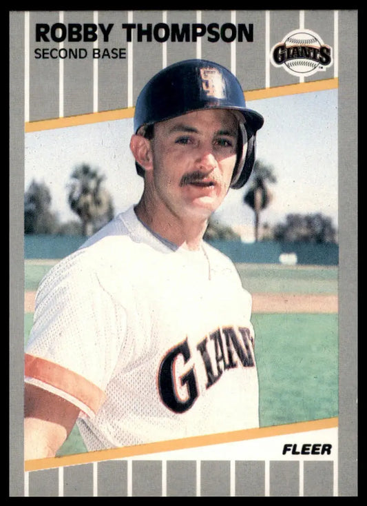 1989 Fleer Robby Thompson 344 San Francisco Giants NM - Baseball Card Single