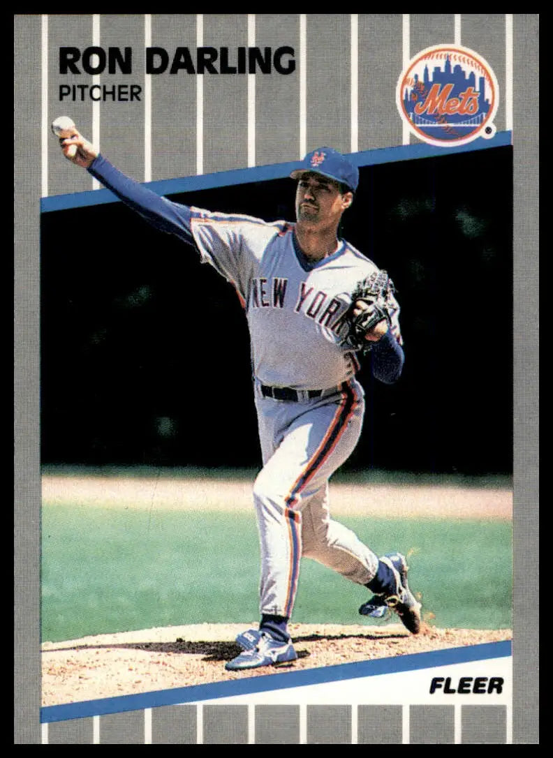 1989 Fleer Ron Darling 32 New York Mets NM - Baseball Card Single