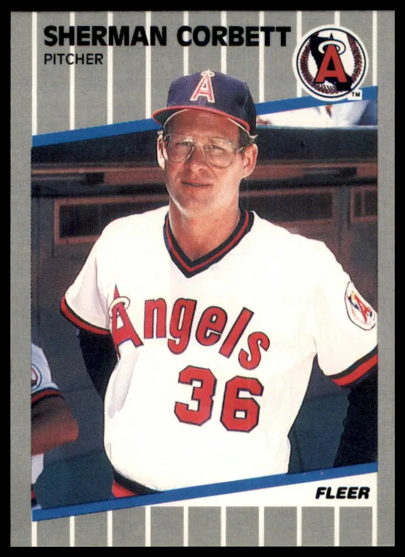 1989 Fleer Sherman Corbett RC 473 California Angels NM - Baseball Card Single