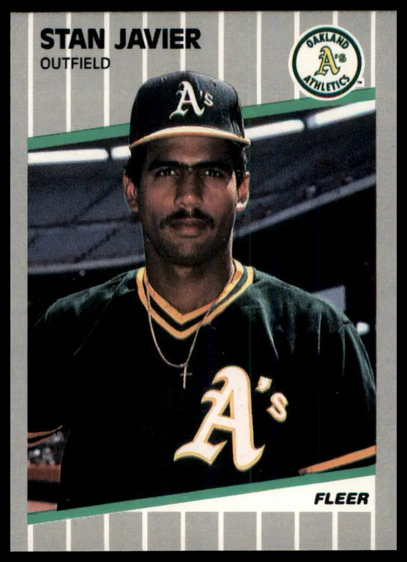 1989 Fleer Stan Javier 13 Oakland Athletics NM - Baseball Card Single