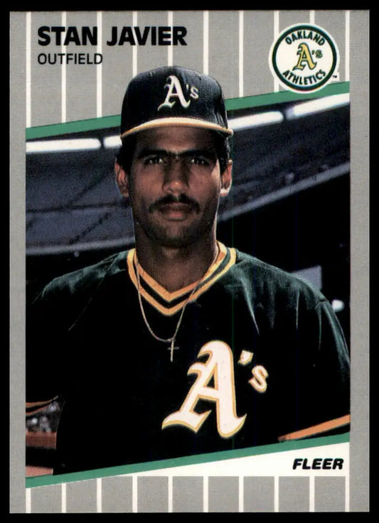 1989 Fleer Stan Javier 13 Oakland Athletics NM - Baseball Card Single