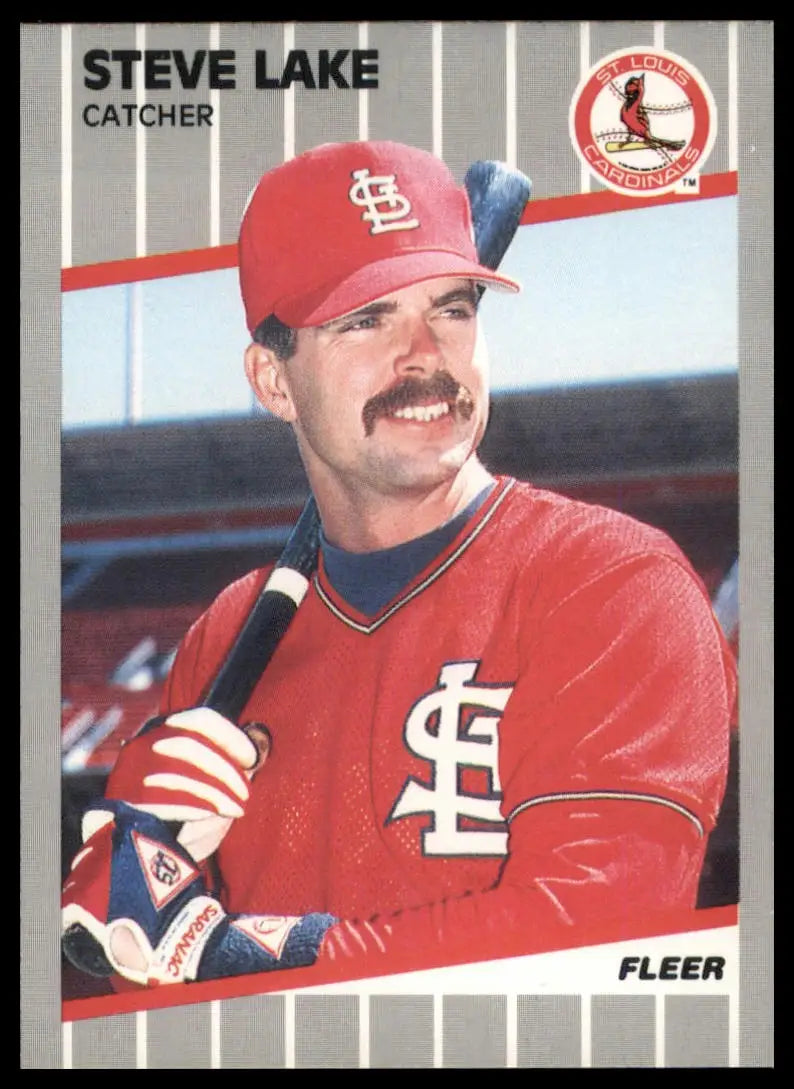 1989 Fleer Steve Lake 454 St. Louis Cardinals NM - Baseball Card Single