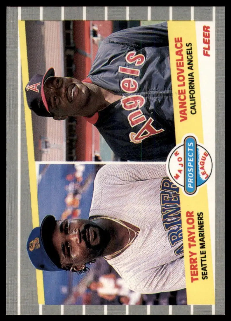 1989 Fleer Terry Taylor / Vance Lovelace RC 651 Mariners / Angels NM - Baseball Card Single