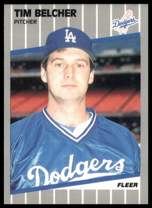 1989 Fleer Tim Belcher 54 Los Angeles Dodgers NM - Baseball Card Single