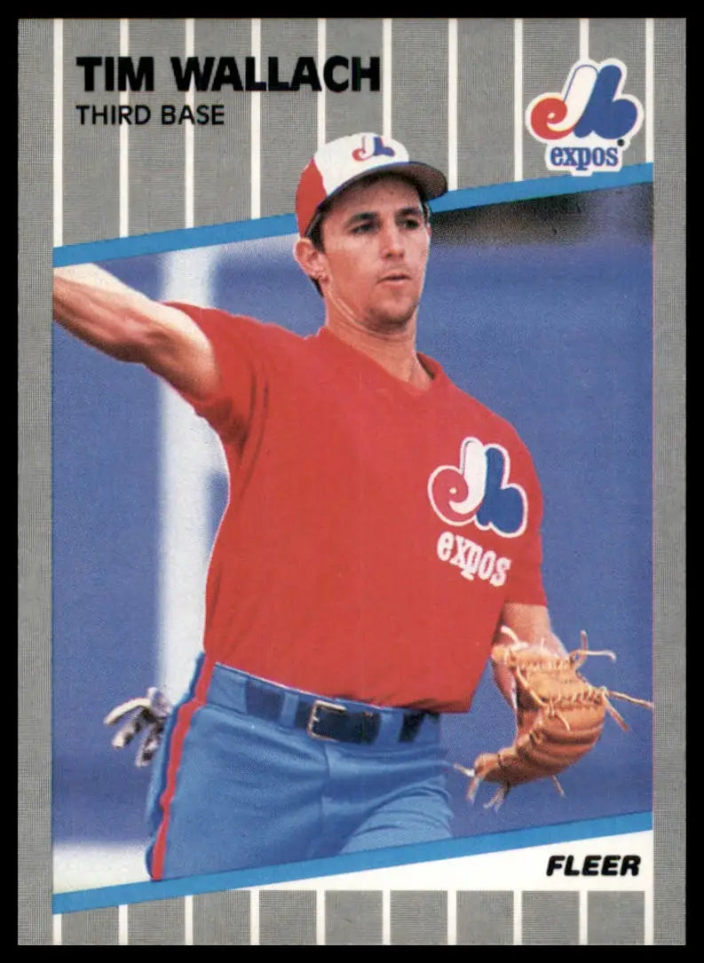 1989 Fleer Tim Wallach 395 Montreal Expos NM - Baseball Card Single