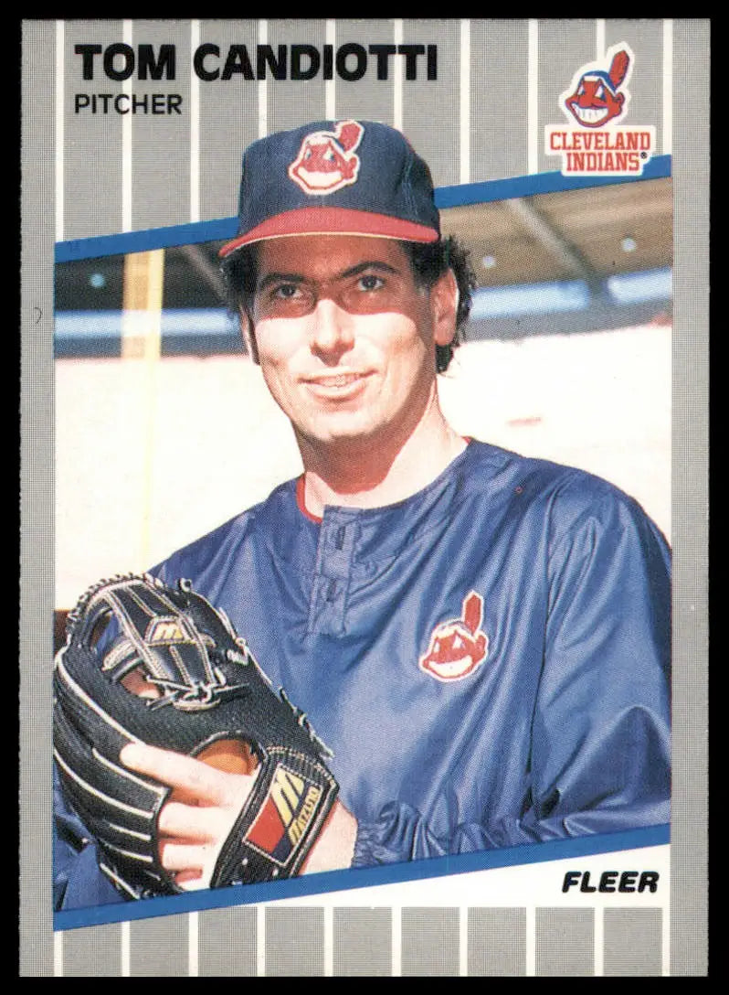 1989 Fleer Tom Candiotti 399 Cleveland Indians NM - Baseball Card Single