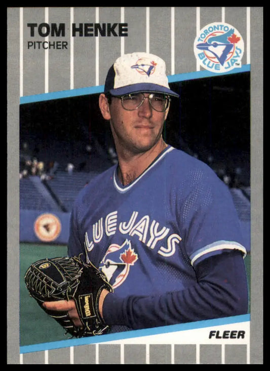 1989 Fleer Tom Henke 235 Toronto Blue Jays NM - Baseball Card Single