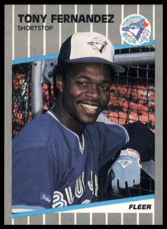 1989 Fleer Tony Fernandez 231 Toronto Blue Jays NM - Baseball Card Single