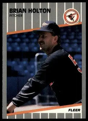 1989 Fleer Update Brian Holton U-5 Baltimore Orioles NM - Baseball Card Single