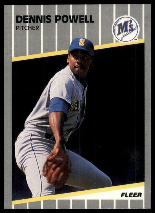1989 Fleer Update Dennis Powell U-61 Seattle Mariners NM - Baseball Card Single