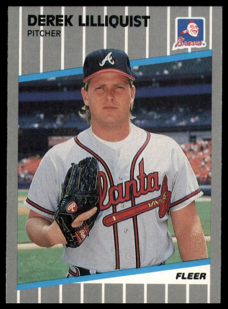 1989 Fleer Update Derek Lilliquist U-73 Atlanta Braves NM - Baseball Card Single