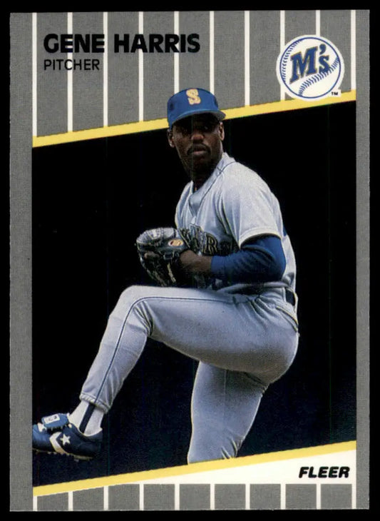 1989 Fleer Update Gene Harris U-58 Seattle Mariners NM - Baseball Card Single