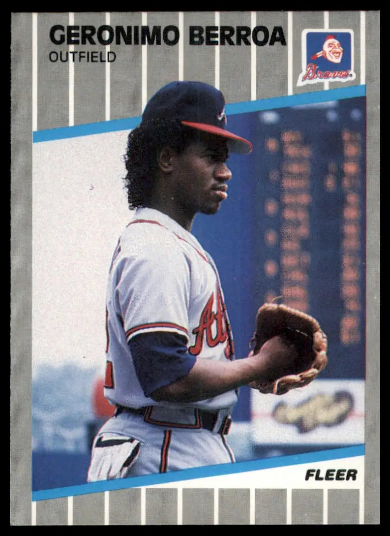 1989 Fleer Update Geronimo Berroa U-72 Atlanta Braves NM - Baseball Card Single