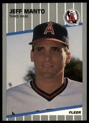 1989 Fleer Update Jeff Manto U-13 California Angels NM - Baseball Card Single