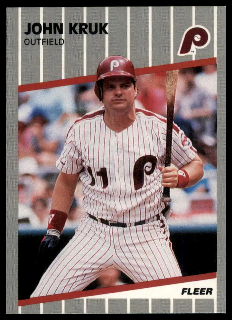 1989 Fleer Update John Kruk U-109 Philadelphia Phillies NM - Baseball Card Single