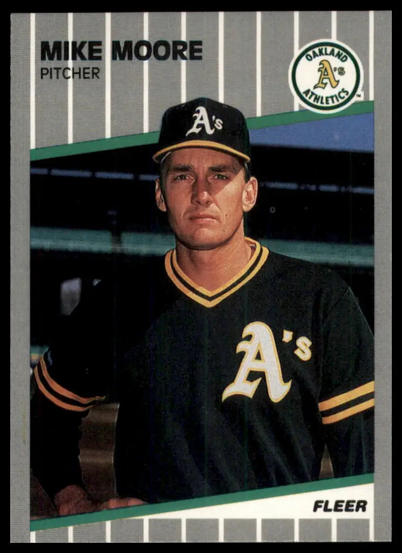 1989 Fleer Update Mike Moore U-55 Oakland Athletics NM - Baseball Card Single