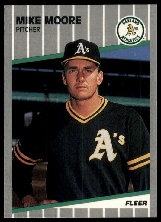 1989 Fleer Update Mike Moore U-55 Oakland Athletics NM - Baseball Card Single