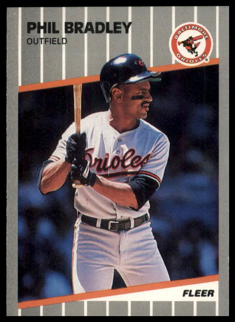 1989 Fleer Update Phil Bradley U-1 Baltimore Orioles NM - Baseball Card Single