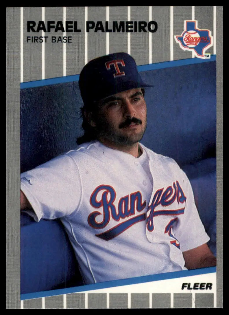 1989 Fleer Update Rafael Palmeiro U-66 Texas Rangers NM - Baseball Card Single