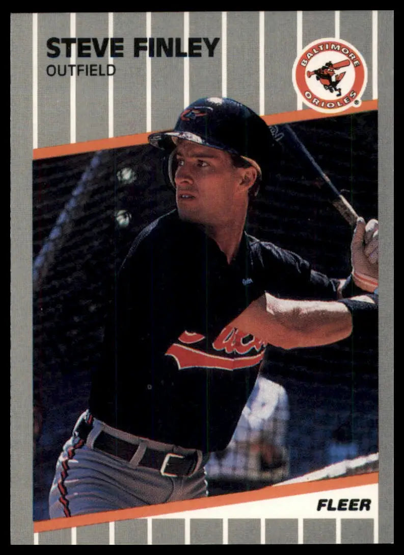 1989 Fleer Update Steve Finley U-3 Baltimore Orioles NM - Baseball Card Single