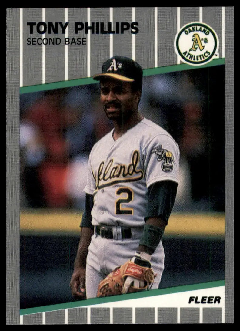 1989 Fleer Update Tony Phillips U-56 Oakland Athletics NM - Baseball Card Single