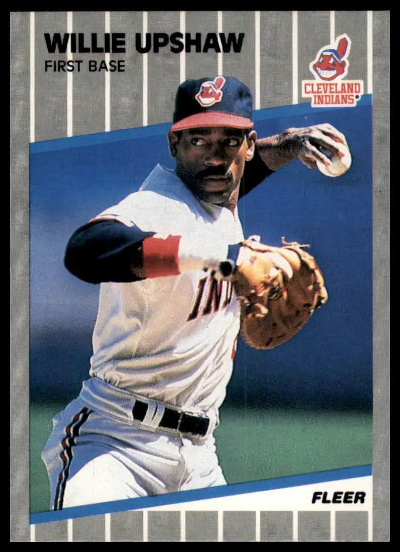 1989 Fleer Willie Upshaw 415 Cleveland Indians NM - Baseball Card Single