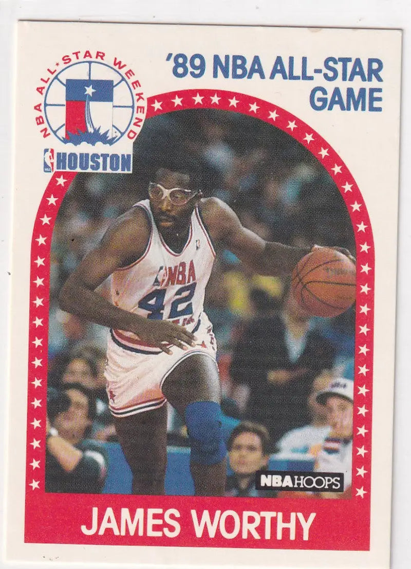 1989 HOOPS #219 JAMES WORHTY ALL STAR- LOS ANGELES LAKERS - Basketball Card Single