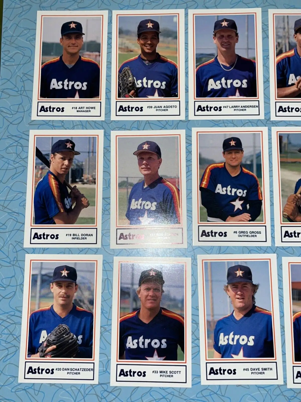 Houston Astros Craig Biggio RC HSE Lennox Sportsmedia Card Set collection display